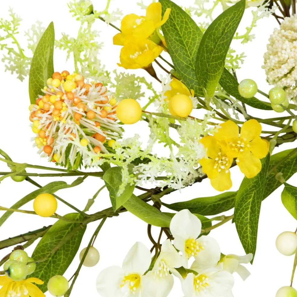 5ft. Yellow Berry & Thistle Floral Spring Garland