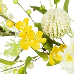 5ft. Yellow Berry & Thistle Floral Spring Garland