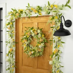 5ft. Yellow Berry & Thistle Floral Spring Garland