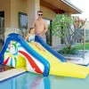 8ft. Yellow & Blue Pool Side Slide with an Attached Sprayer