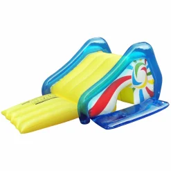 8ft. Yellow & Blue Pool Side Slide with an Attached Sprayer