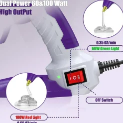 Full Size Hot Glue Gun with 60/100W and On/Off Switch, Dual Temp Heavy Duty Industrial Hot Melt Glue Gun with 15 Hot Glue Sticks (7/16") and 3 Finger Protectors for Craft, DIY and Repairs Visit the MONVICT Store