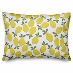 Fun Lemon Pattern 14" x 20" Throw Pillow