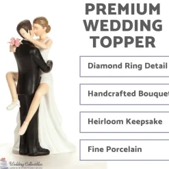 "Funny Sexy" Wedding Bride and Groom Cake Topper Figurine