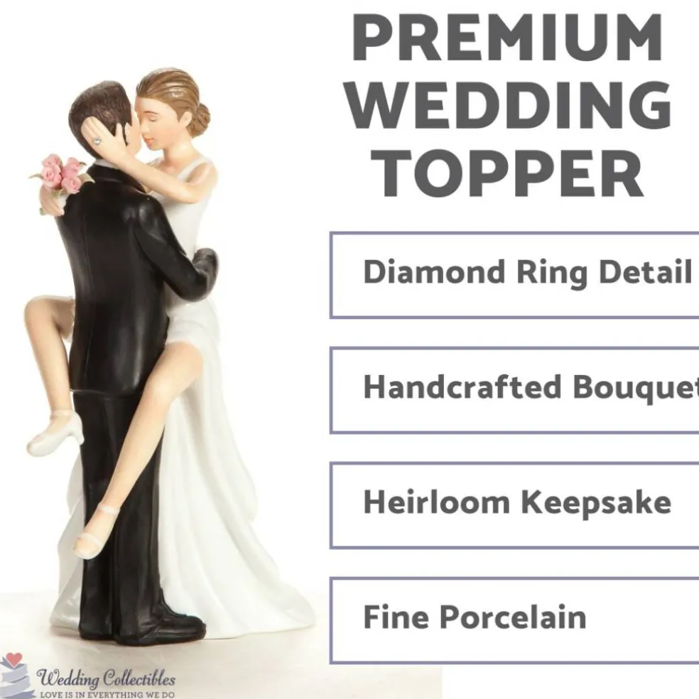 "Funny Sexy" Wedding Bride and Groom Cake Topper Figurine