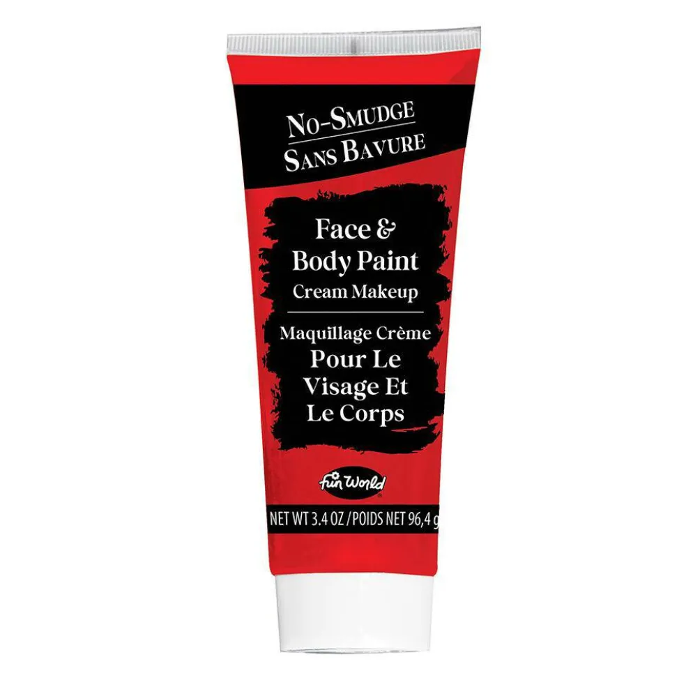 Fun World® 3.4oz. Cream No-Smudge Face & Body Paint with Brush