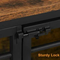 Furniture‑Style Dog Crate, Indoor Decorative Dog Kennel End Table with Lock Door for Small Medium Pets