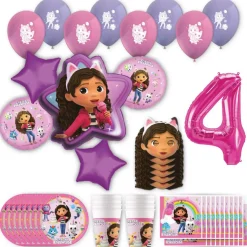 Gabby's Dollhouse Birthday Party Kit with Number