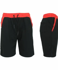 Galaxy By Harvic Men's French Terry Jogger Sweat Lounge Shorts with Contrast Trim Design