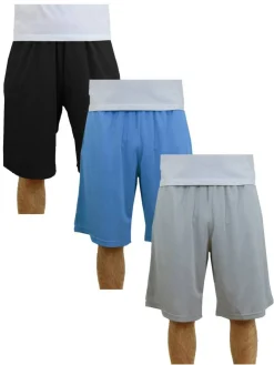 Galaxy by Harvic Men's Moisture Wicking Performance Basic Mesh Shorts 3 Pack