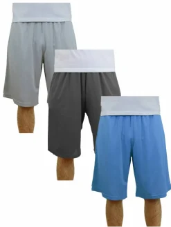 Galaxy by Harvic Men's Moisture Wicking Performance Basic Mesh Shorts 3 Pack
