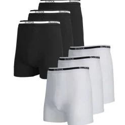 Galaxy by Harvic Men's Stretch Cotton Boxer Briefs 6 Pack