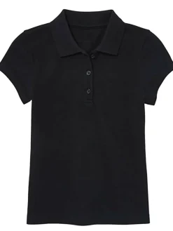 Galaxy by Harvic Short Sleeve Stretch Girl’s Pique Polo Shirt