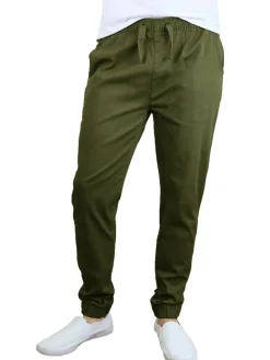 Galaxy By Harvic Slim Fit Basic Stretch Twill Men's Joggers
