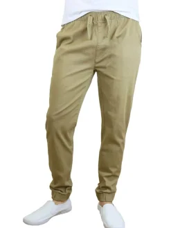 Galaxy By Harvic Slim Fit Basic Stretch Twill Men's Joggers