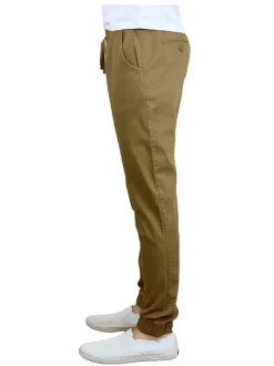 Galaxy By Harvic Slim Fit Basic Stretch Twill Men's Joggers