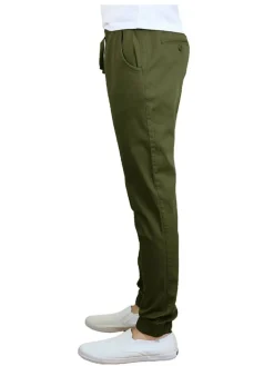 Galaxy By Harvic Slim Fit Basic Stretch Twill Men's Joggers
