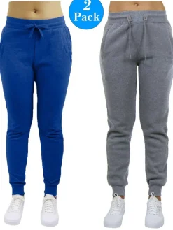 Galaxy by Harvic Women’s Slim Fit Heavyweight Fleece-Lined Joggers 2 Pack