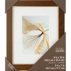 Gallery™ Walnut & Gold Trim Frame with Mat by Studio Décor®