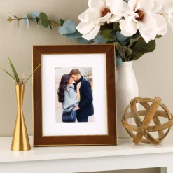 Gallery™ Walnut & Gold Trim Frame with Mat by Studio Décor®