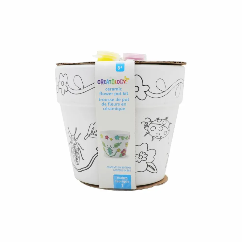 Garden Bugs Ceramic Flower Pot Painting Kit by Creatology™