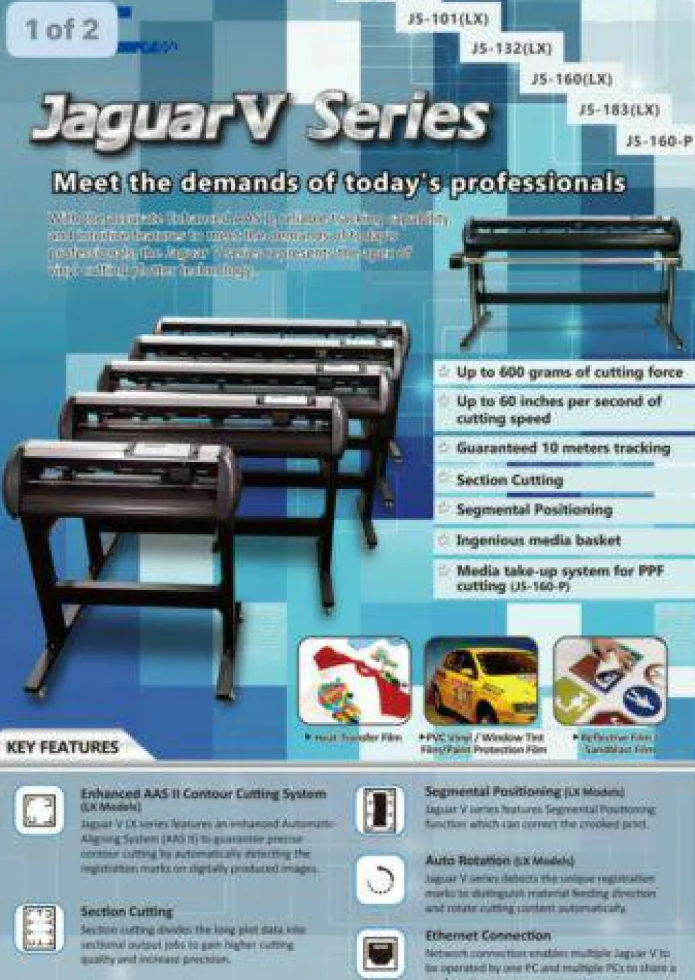 GCC Jaguar V LX Professional Elite 24 Inch Vinyl Cutter 24” WITHOUT BASE