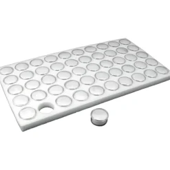 250 Gem Jars Display & Jewelry Storage Case with White Inserts