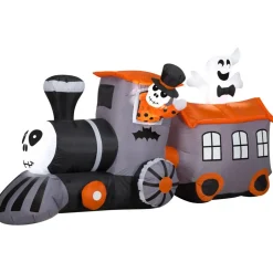6' Gemmy Airblown Halloween Train w/ Ghost 227923