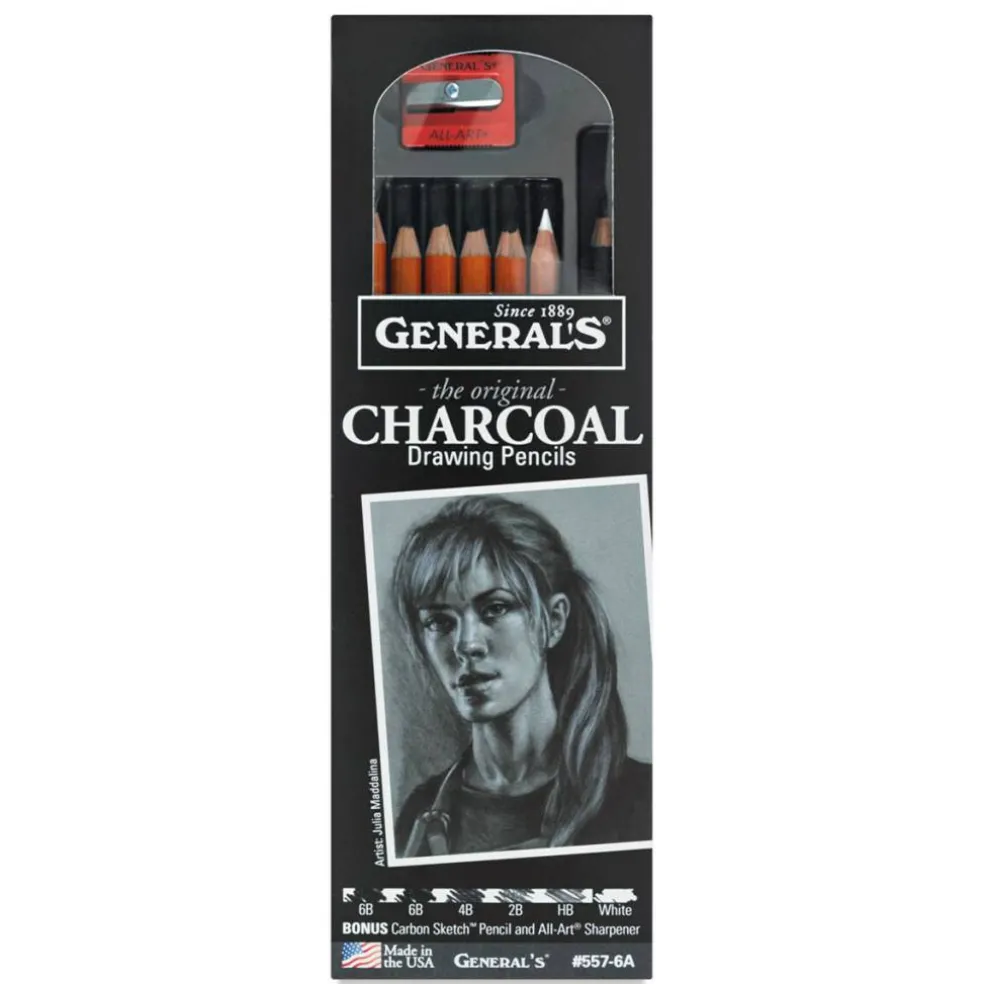 General's Charcoal Pencils - Set of 7