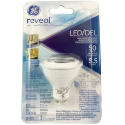 GE Reveal 35684 5.5w MR16 GU10 Base 3000K Dimmable LED Bulb - 50w equiv.