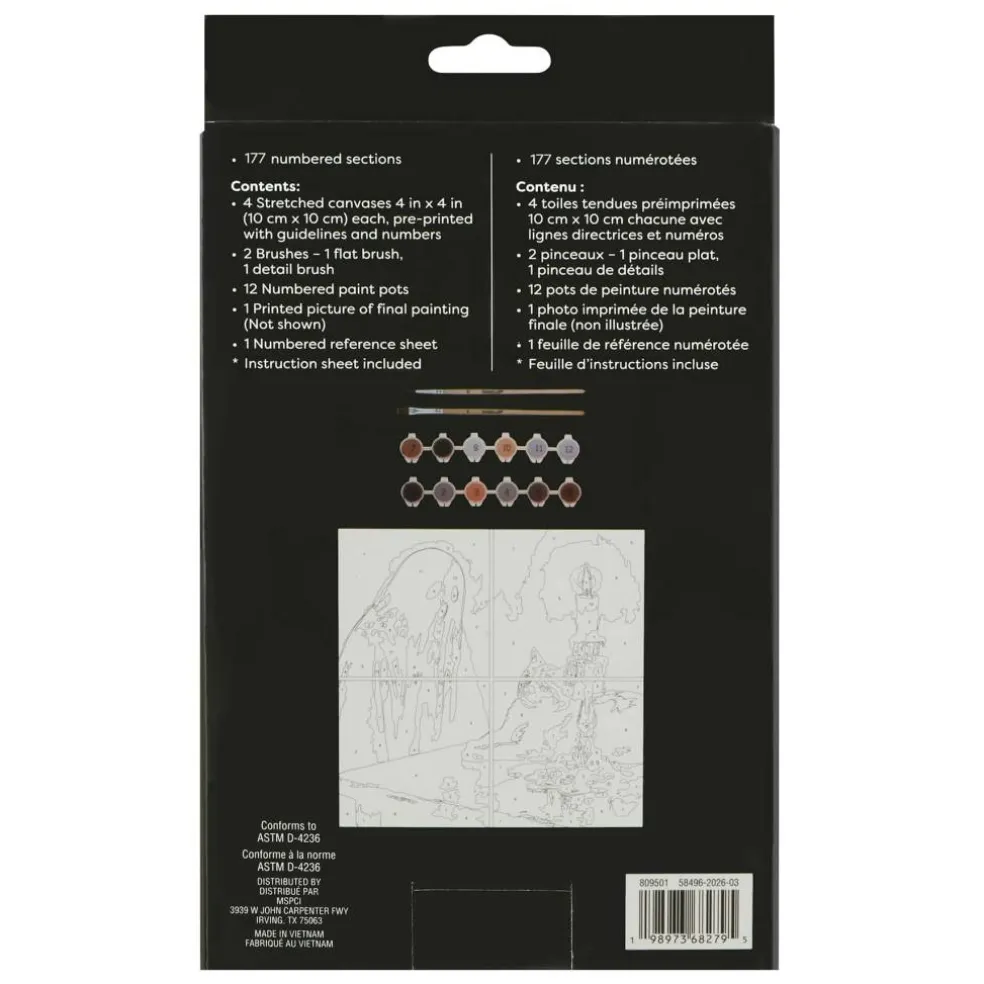 Ghost & Black Cat Paint-by-Number Gallery Mini Kit by Artist's Loft®