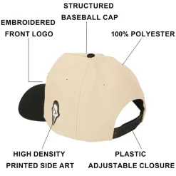 Ghostface Embroidery Canvas B104 A-Frame Snapback