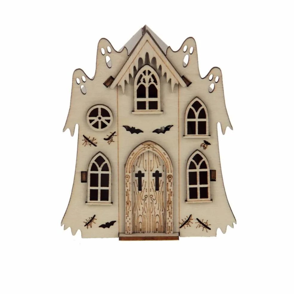 4" Ghostly Villa DIY LED Wood Décor by Make Market®