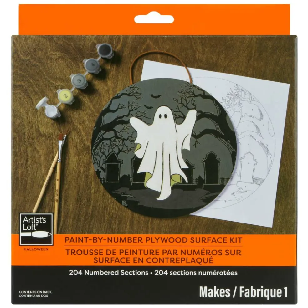 8" Ghost Paint-by-Number Plywood Surface Kit by Artist's Loft®