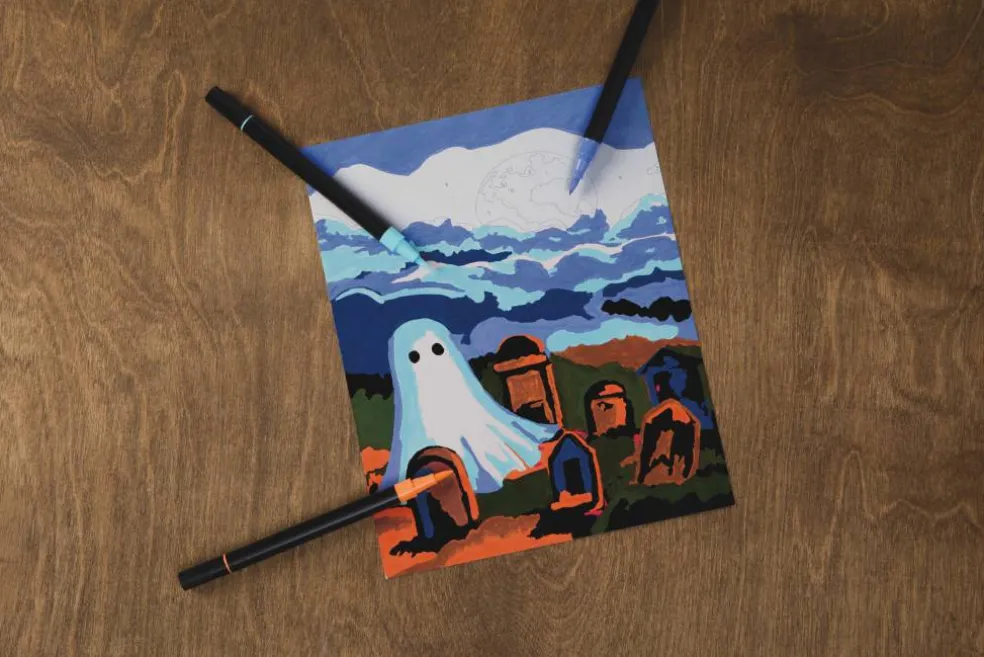 Ghosts Paint Marker-by-Number Kit by Artist's Loft®