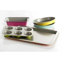 Gibson Home Color Splash Lyneham 5-Piece Carbon Steel Bakeware Set