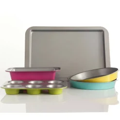Gibson Home Color Splash Lyneham 5-Piece Carbon Steel Bakeware Set