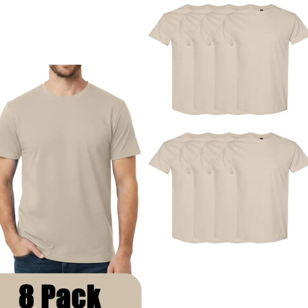 Gildan Heavy Cotton Blank Assorted T-Shirt, Casual 8 Pack Tee