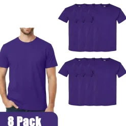 Gildan Heavy Cotton Blank Assorted T-Shirt, Casual 8 Pack Tee