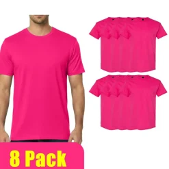 Gildan Heavy Cotton Blank Assorted T-Shirt, Casual 8 Pack Tee