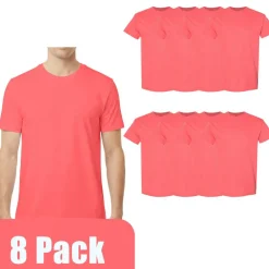 Gildan Heavy Cotton Blank Assorted T-Shirt, Casual 8 Pack Tee