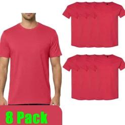 Gildan Heavy Cotton Blank Assorted T-Shirt, Casual 8 Pack Tee