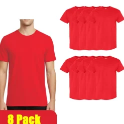 Gildan Heavy Cotton Blank Assorted T-Shirt, Casual 8 Pack Tee