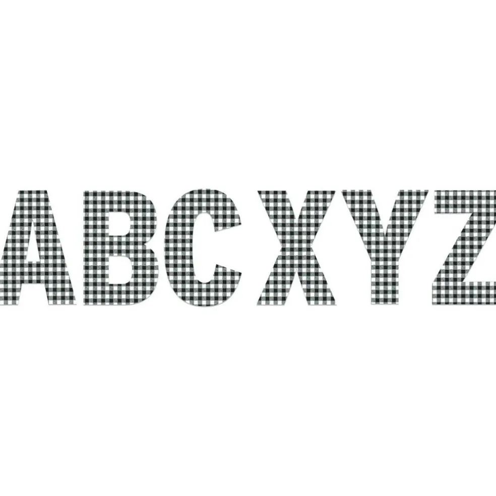 Gingham Jumbo 7in Deco Letters