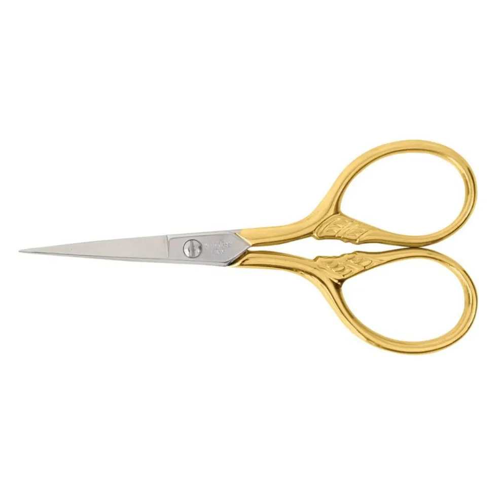 Gingher 3.5 Inch Goldhandle Lions Tail Embroidery Scissors