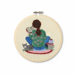 6" Girl Reading Embroidery Kit by Loops & Threads®