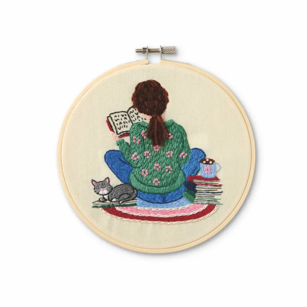 6" Girl Reading Embroidery Kit by Loops & Threads®