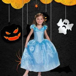 Girl's Cinderella Movie Costume Fairytale Princess Dress with Butterflies