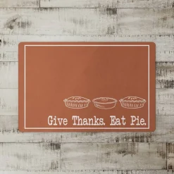 Give Thanks Eat Pie Floor Mat