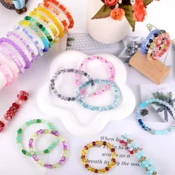 Glass Beads for Bracelets, 2700pcs 70 Colors Glass Beads for Jewelry Making